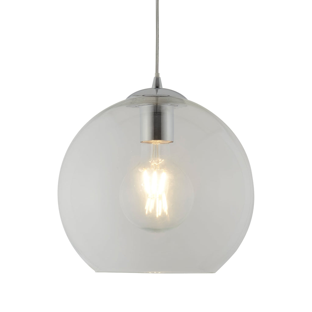 Balls Single Small Ceiling Pendant Light With Clear Glass Shade 1621CL