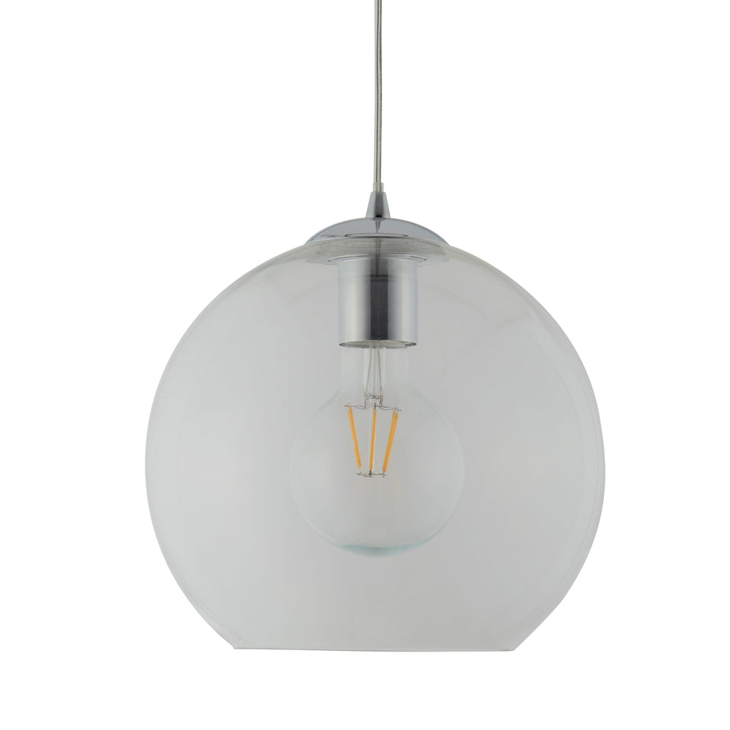 Balls Single Small Ceiling Pendant Light With Clear Glass Shade 1621CL