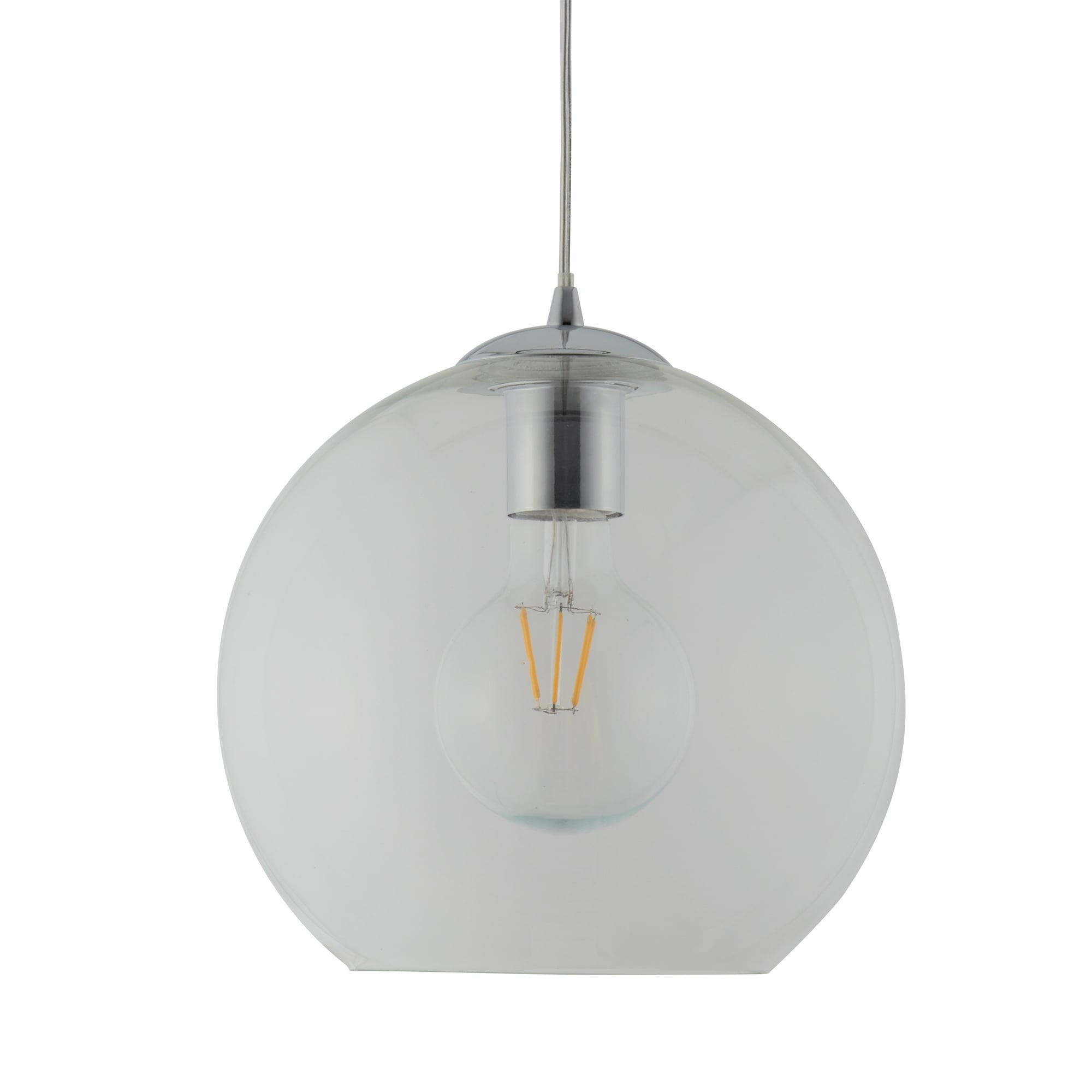 Balls Single Small Ceiling Pendant Light With Clear Glass Shade 1621CL