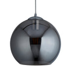 Balls Single Small Ceiling Pendant Light With Smoked Glass Shade 1621SM