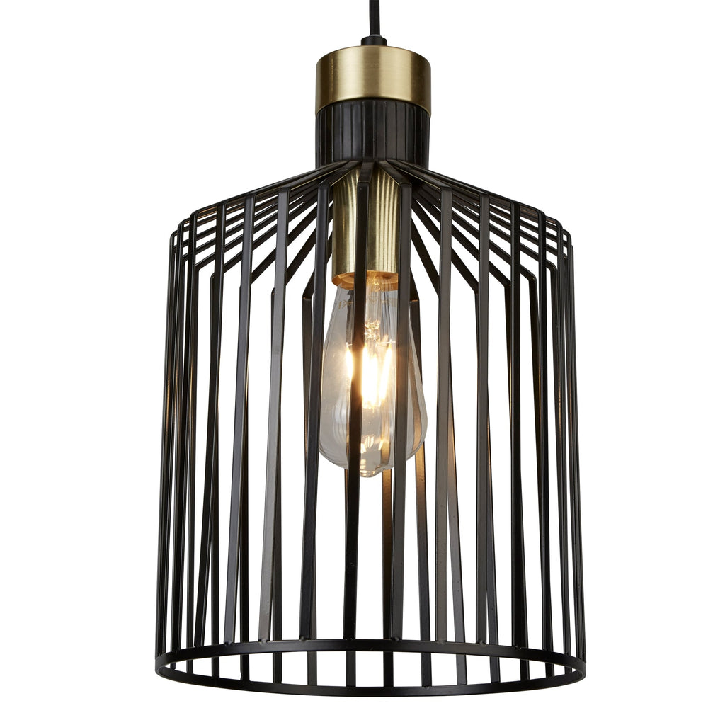 Bird Cage Medium Ceiling Pendant Light In Matt Black Finish 9413BK