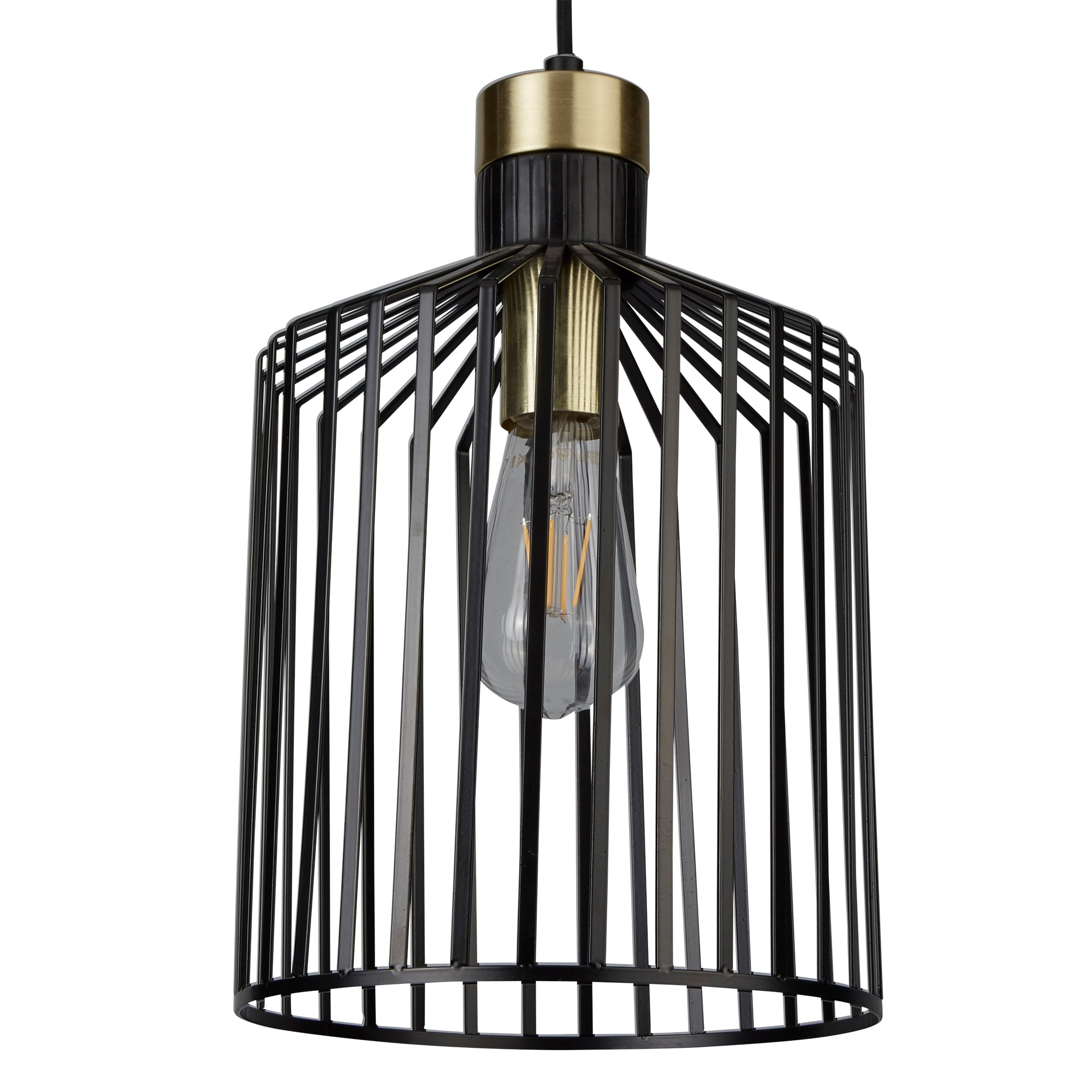 Bird Cage Medium Ceiling Pendant Light In Matt Black Finish 9413BK