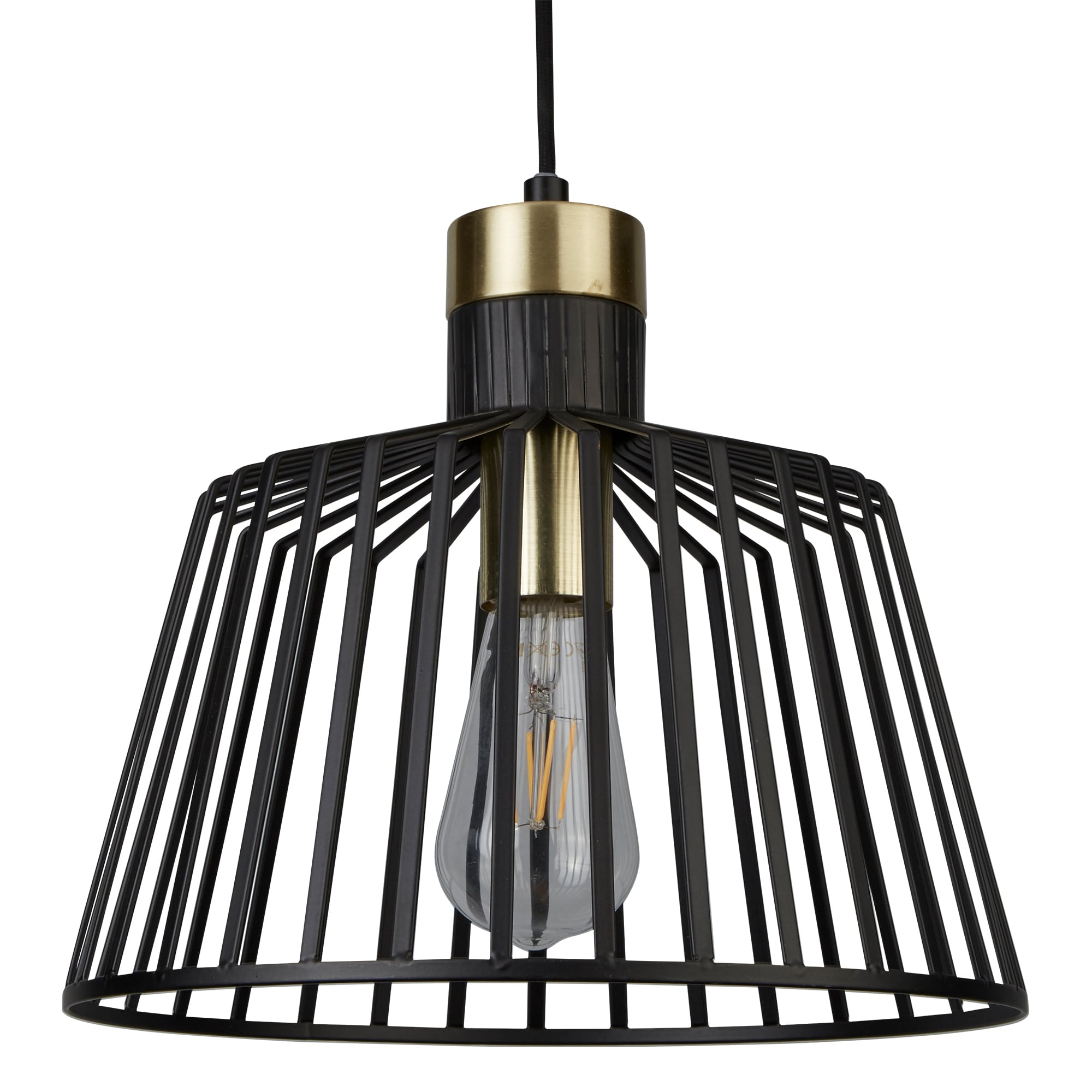 Bird Cage Large Ceiling Pendant Light In Matt Black Finish 9411BK