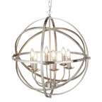 Orbit Classic 6 Light Ceiling Pendant In Satin Silver Finish 2476-6SS