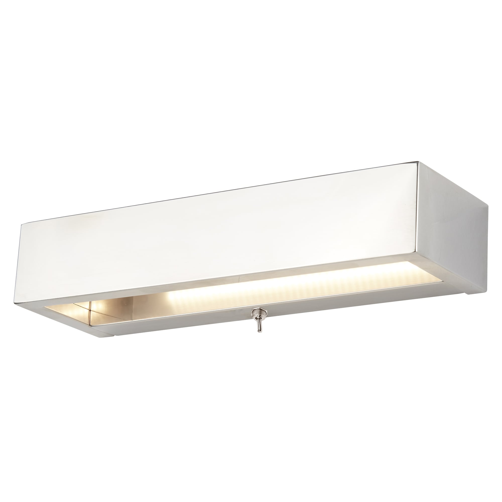 Rectangular LED Wall Light In Chrome Finish With Frosted Diffuser 1781CC
