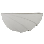 Contemporary Semi Circle Wall Uplighter In Ceramic Finish 4741WH