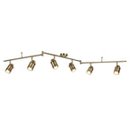 Samson Bathroom 6 Light Ceiling Bar Spotlight In Antique Brass Finish 6606AB