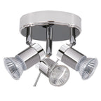 Aries Bathroom 3 Light Spotlight In Chrome And Satin Silver Finish 7443CC-LED