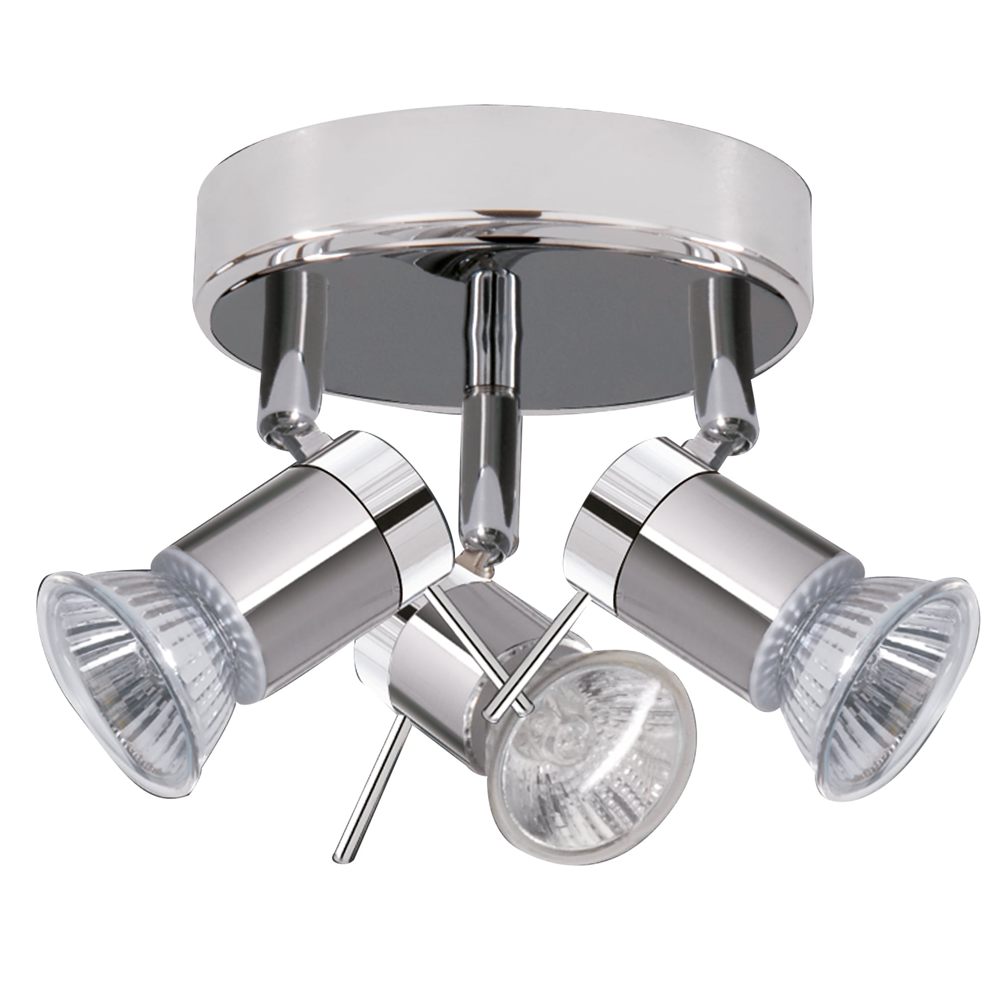 Aries Bathroom 3 Light Spotlight In Chrome And Satin Silver Finish 7443CC-LED