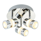 Modern 3 Way LED IP44 Chrome Bathroom Ceiling Spotlight Fitting -4413CC