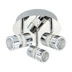 Modern 3 Way LED IP44 Chrome Bathroom Ceiling Spotlight Fitting -4413CC