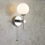 Global Bathroom LED Single Wall Light With Opal Glass Shade 4337-1-LED