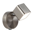 Quad Modern Wall Spotlight In Satin Silver Finish With Frosted Glass 4231SS