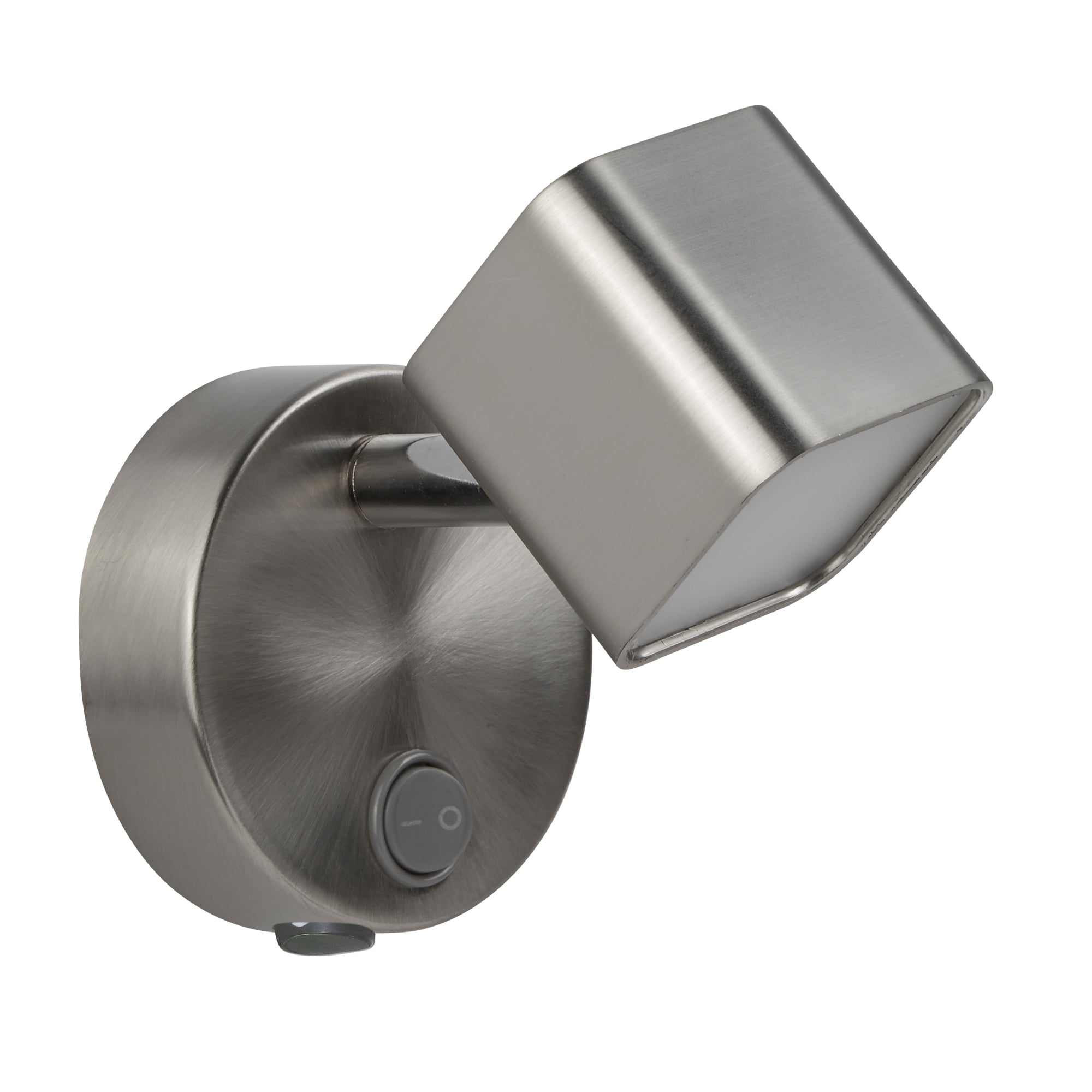 Quad Modern Wall Spotlight In Satin Silver Finish With Frosted Glass 4231SS