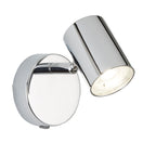 Rollo Modern LED Cylinder Head Wall Spotlight In Chrome Finish 3171CC