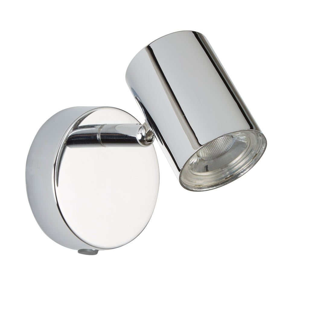 Rollo Modern LED Cylinder Head Wall Spotlight In Chrome Finish 3171CC