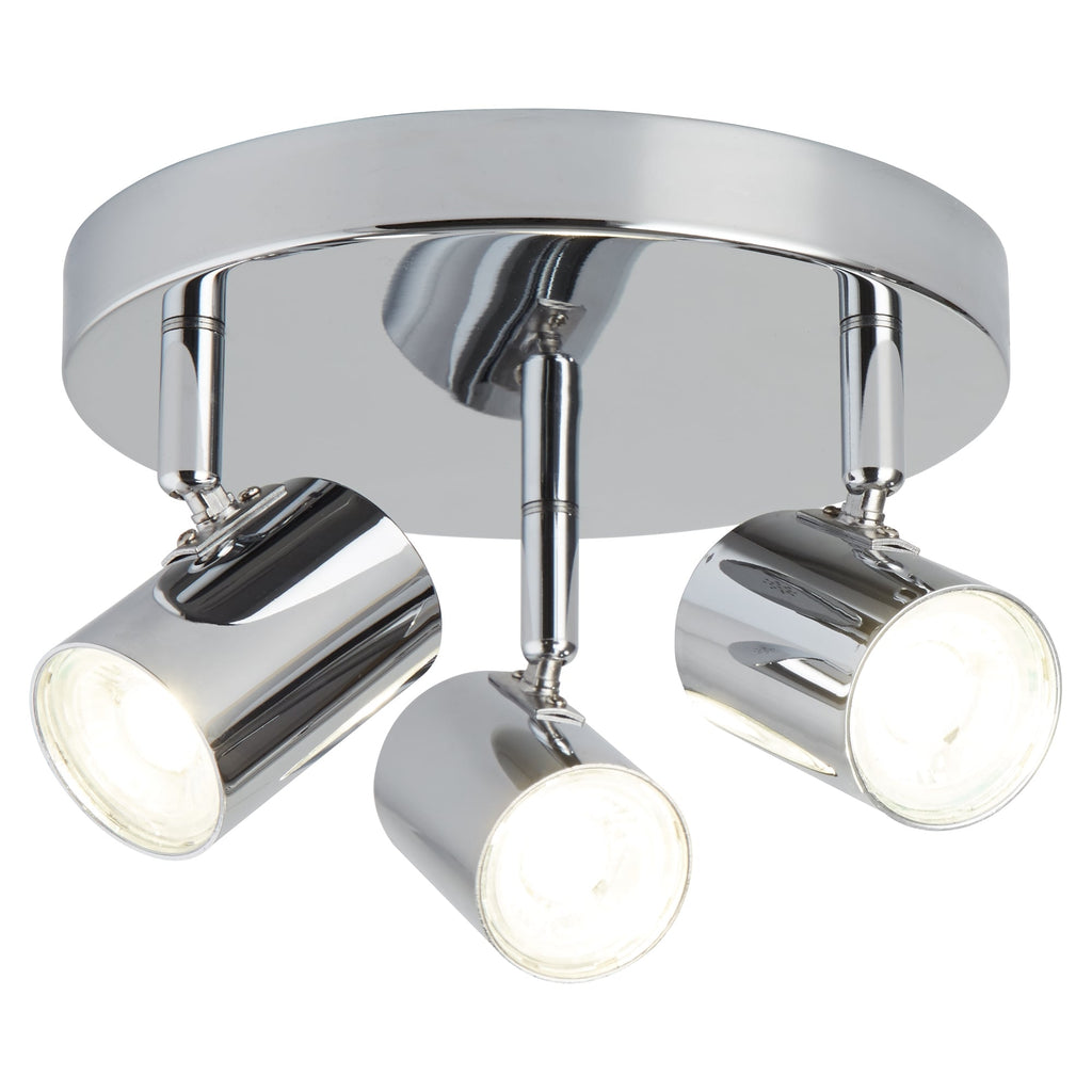 Rollo Modern LED Cylinder Head Plate Ceiling Spotlight In Chrome Finish 3173CC