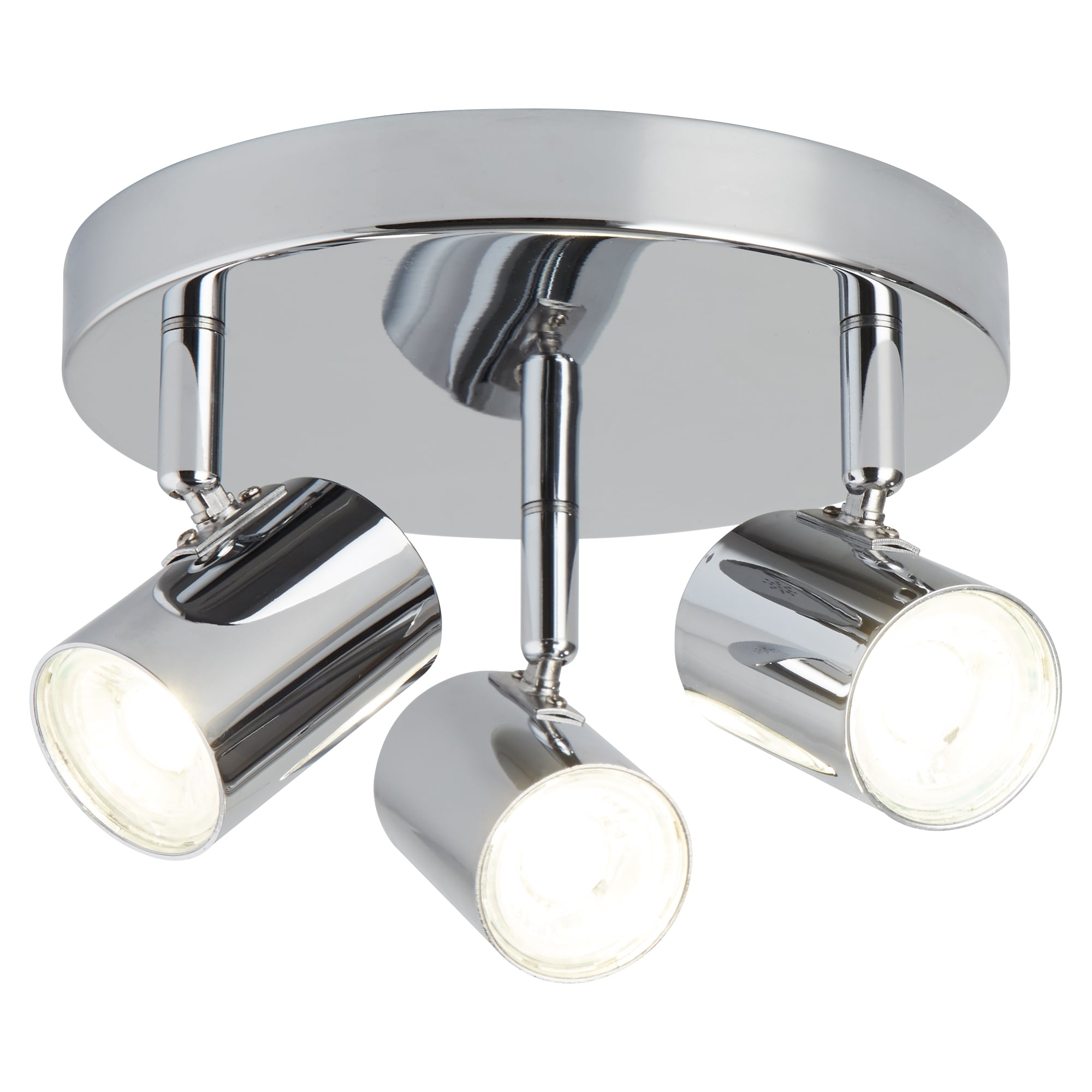 Rollo Modern LED Cylinder Head Plate Ceiling Spotlight In Chrome Finish 3173CC