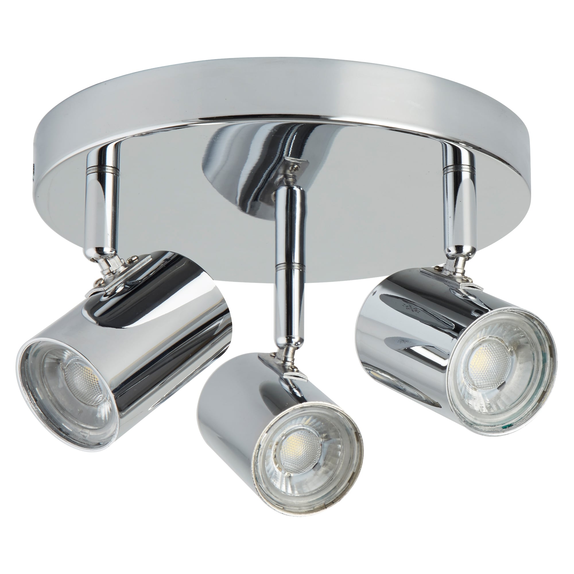 Rollo Modern LED Cylinder Head Plate Ceiling Spotlight In Chrome Finish 3173CC