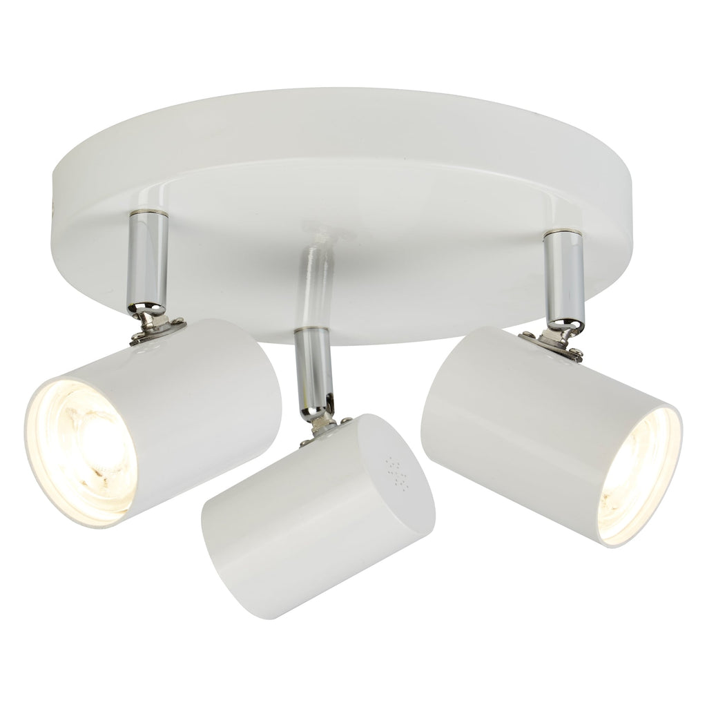 Rollo Modern LED Cylinder Head Plate Ceiling Spotlight In White Finish 3173WH