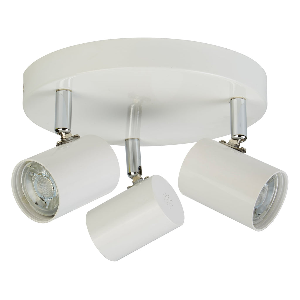 Rollo Modern LED Cylinder Head Plate Ceiling Spotlight In White Finish 3173WH