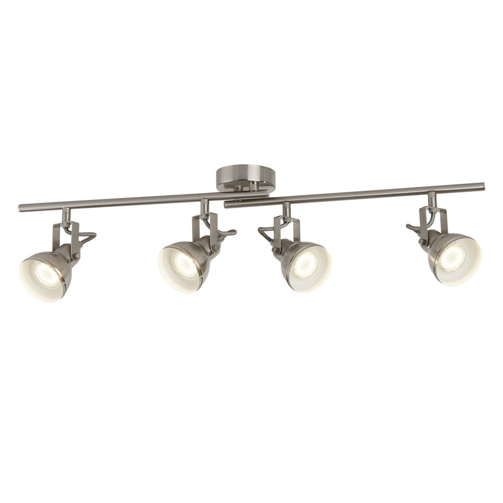 Focus 4 Light Ceiling Bar Spotlight In Satin Silver Finish 1544SS