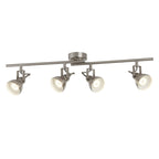 Focus 4 Light Ceiling Bar Spotlight In Satin Silver Finish 1544SS
