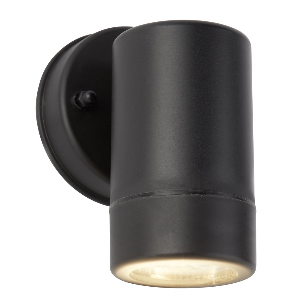 Outdoor Modern LED Single Wall Light In Black Finish IP44 7591-1BK