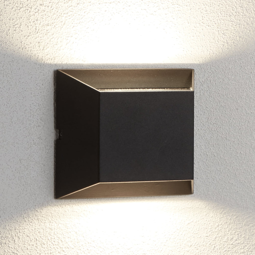 Outdoor Modern LED Rectangular Wall Light In Black Finish IP44 5111BK