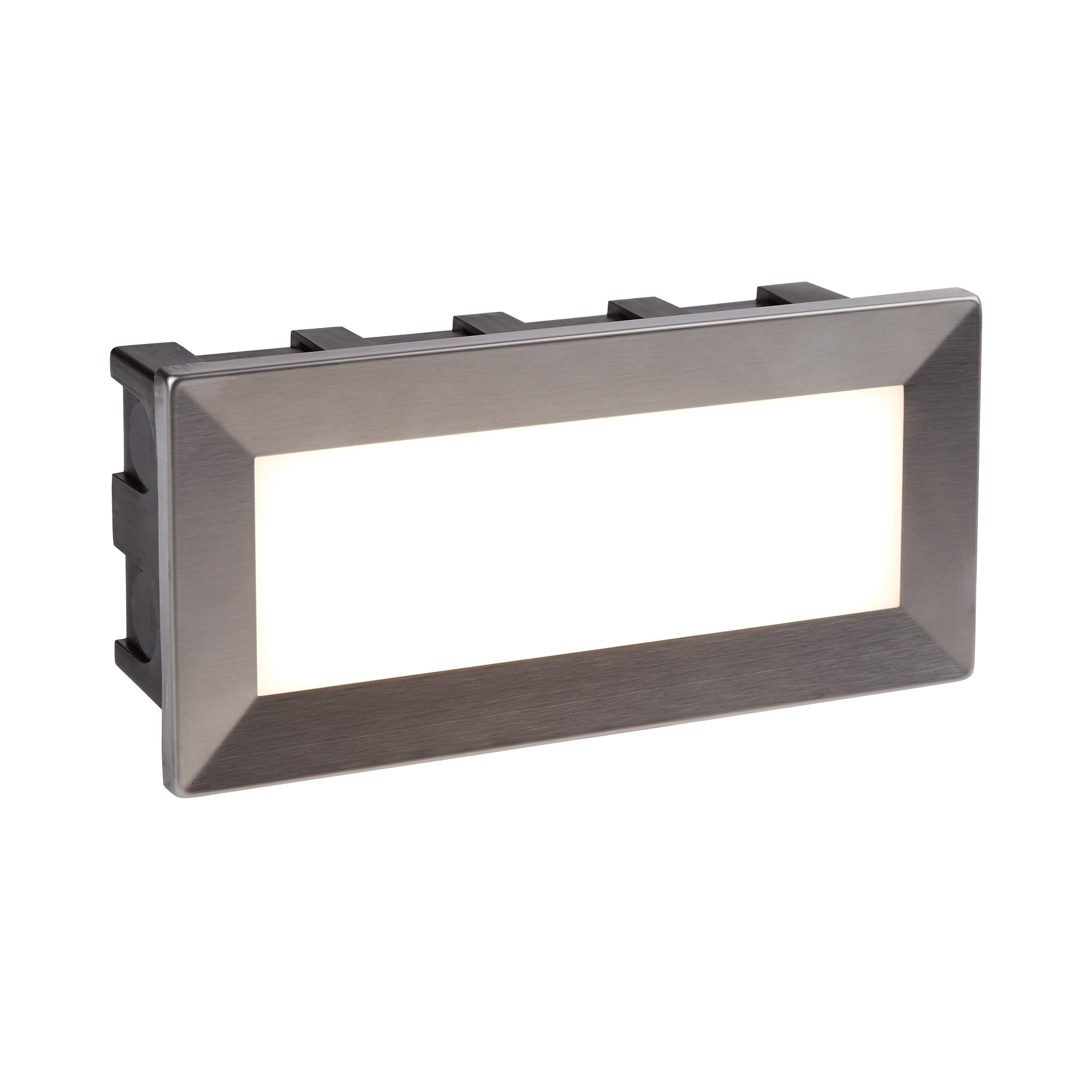 Ankle Outdoor Rectangular Recessed Wall Light In Stainless Steel Finish IP65 0762