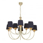 Cabana Contemporary 10 Light Ceiling Pendant In Cream And Gold Finish CAB2312
