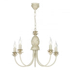 Cabana Contemporary 5 Light Ceiling Pendant In Cream And Gold Finish CAB0512