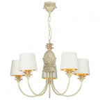 Cabana Contemporary 5 Light Ceiling Pendant In Cream And Gold Finish CAB0512