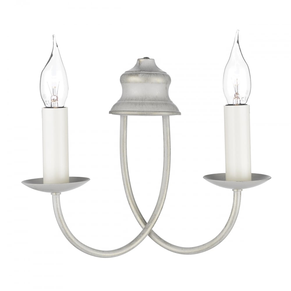 Bermuda Classic Twin Wall Light In Cream And Gold Finish BEM0912