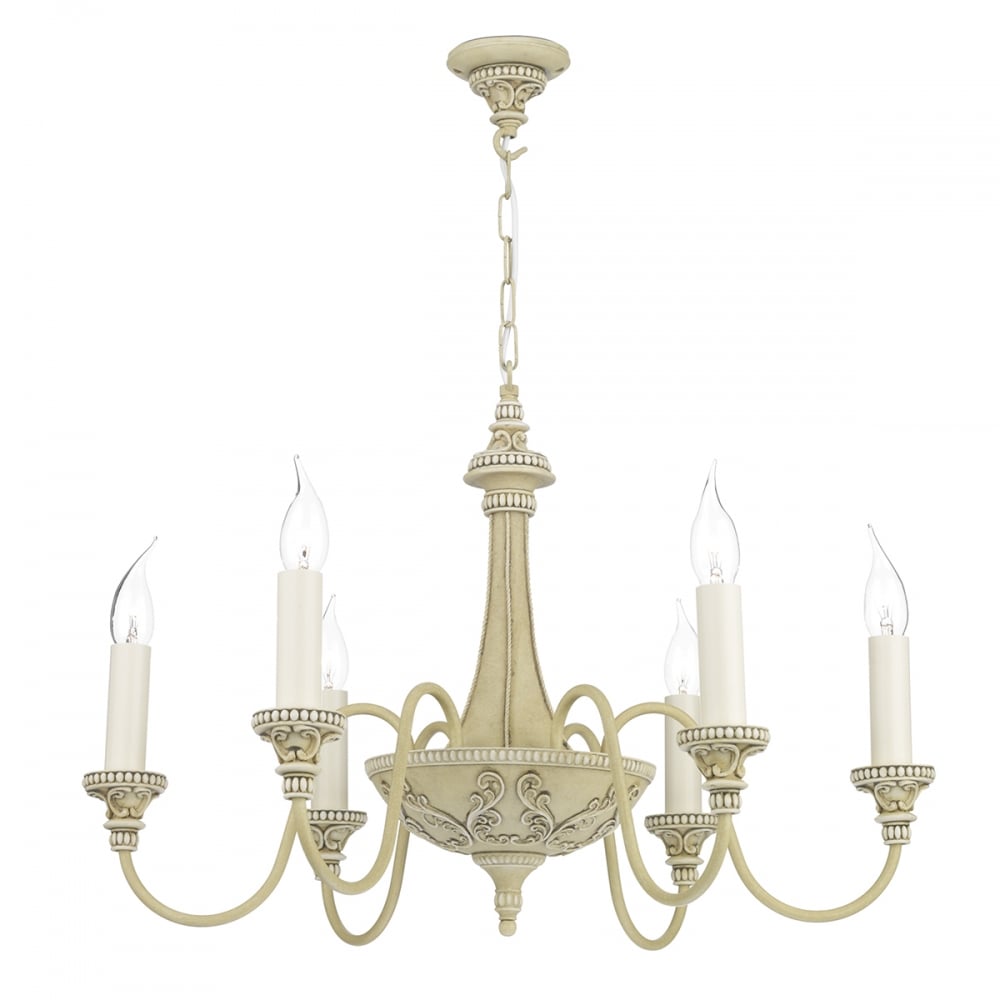 Bailey 6 Light Ceiling Pendant In Antique Cream Finish BAI0645