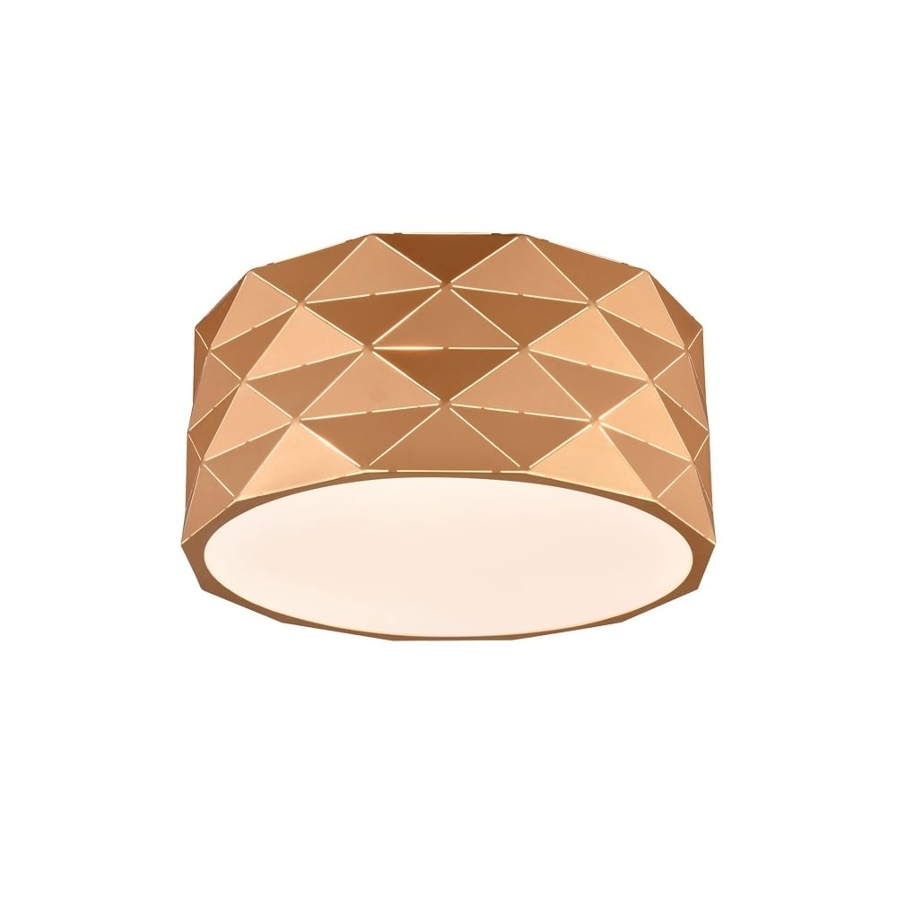 Modern Flush Ceiling Light In Rose Gold Finish FC5769
