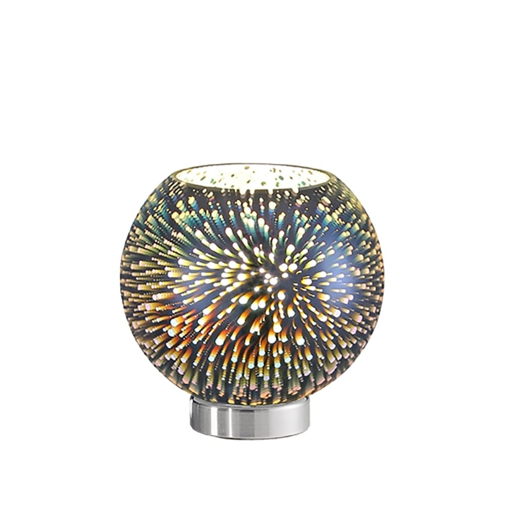 3D Effect Table Lamp In Silver And Chrome Finish T993