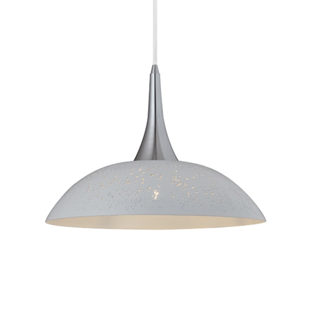 Ceiling Pendant Light In White And Chrome Finish SUS131