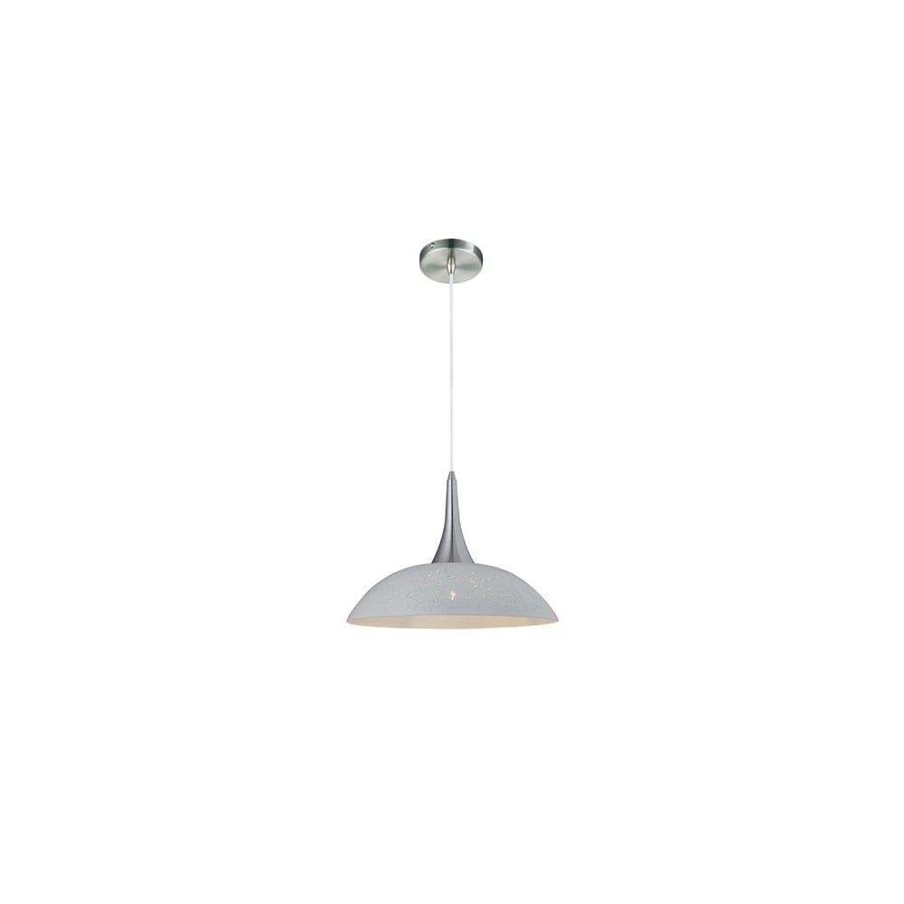 Ceiling Pendant Light In White And Chrome Finish SUS131