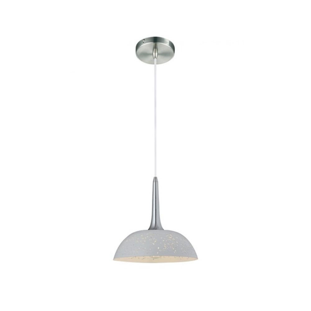 Small Ceiling Pendant Light In White And Chrome Finish SUS130
