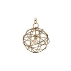 Orbit Small Ceiling Pendant Light In Matt Gold Ironwork Finish F2366/1