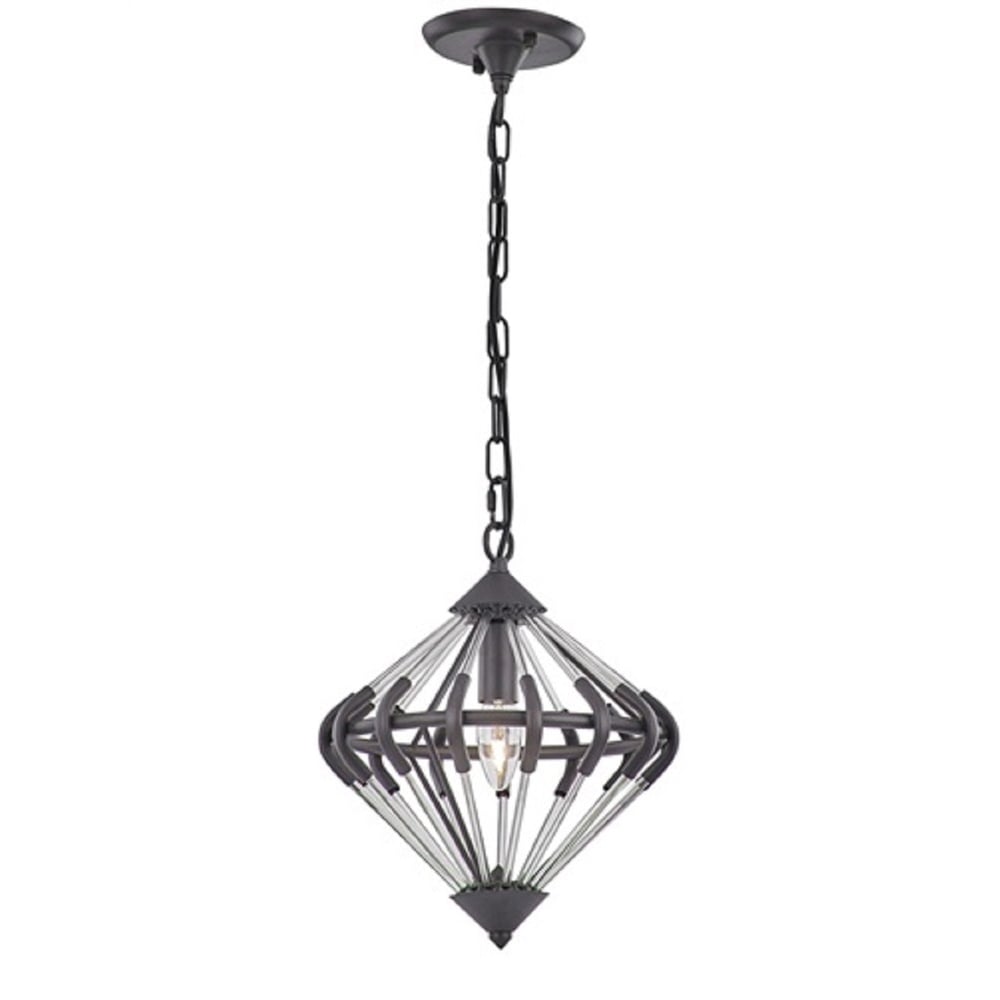Small Ceiling Pendant Light In Antique Ironwork Finish F2363/1