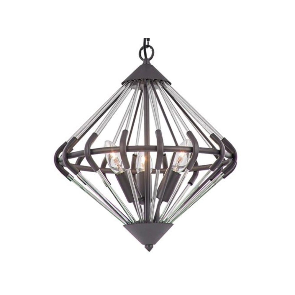Medium Ceiling Pendant Light In Antique Ironwork Finish F2363/3