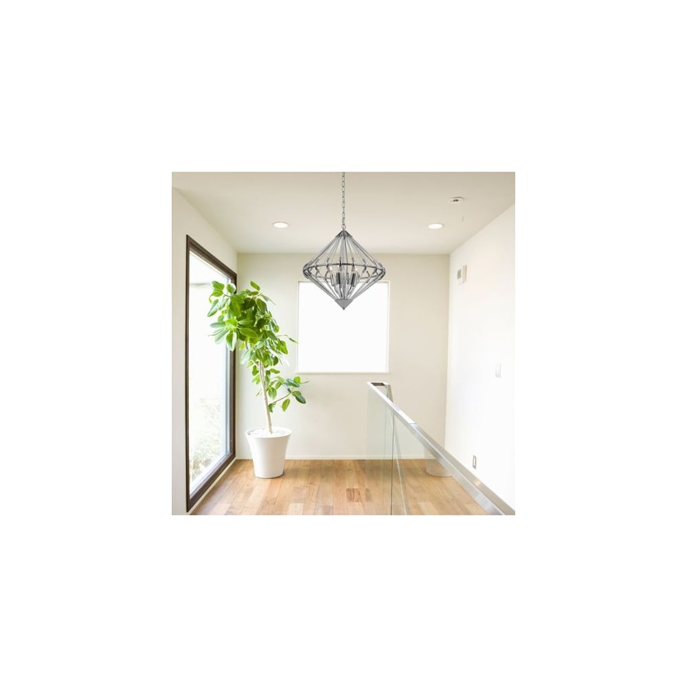 Large Ceiling Pendant Light In Chrome Finish F2361/5