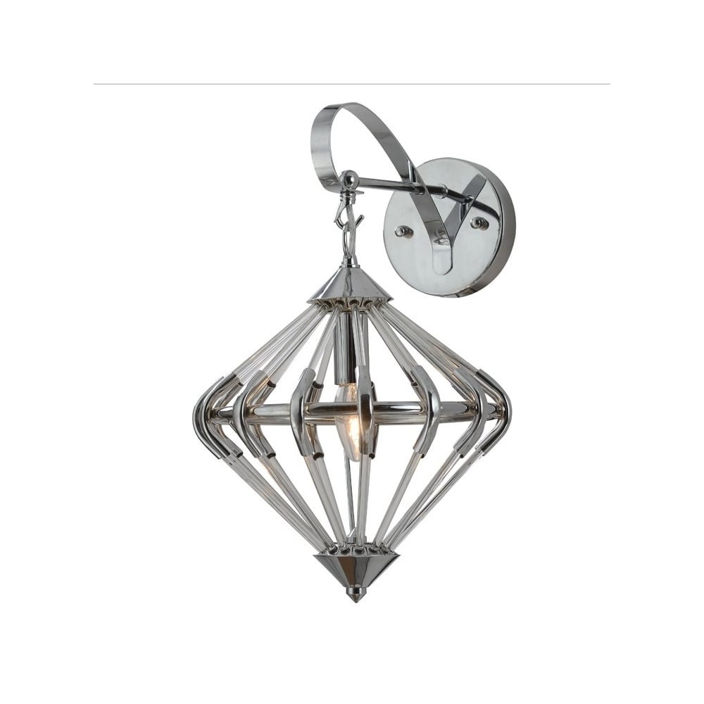 Single Wall Light In Chrome Finish F2360/1