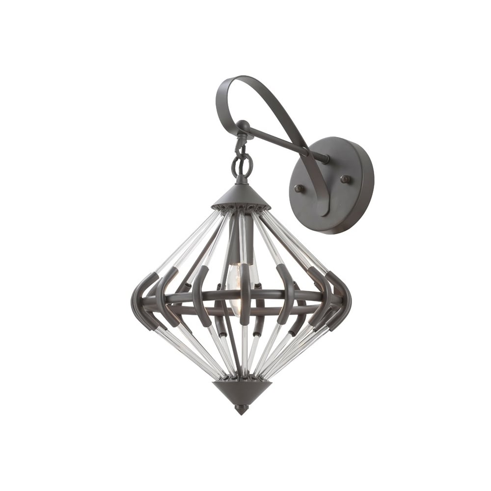 Single Wall Light In Antique Ironwork Finish F2362/1