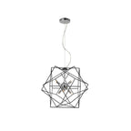 Ceiling Pendant Light In Chrome And Ironwork Finish F2373-6