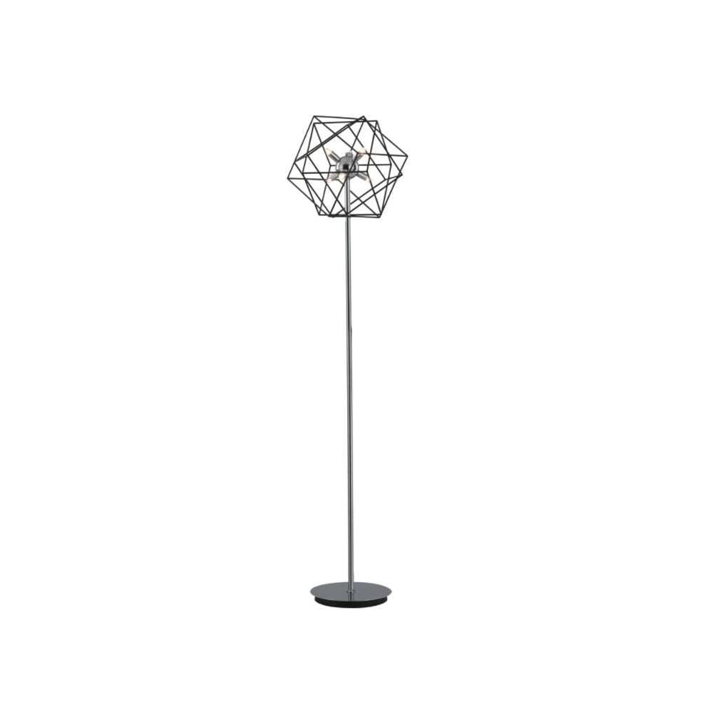 Foor Lamp In Chrome And Ironwork Finish