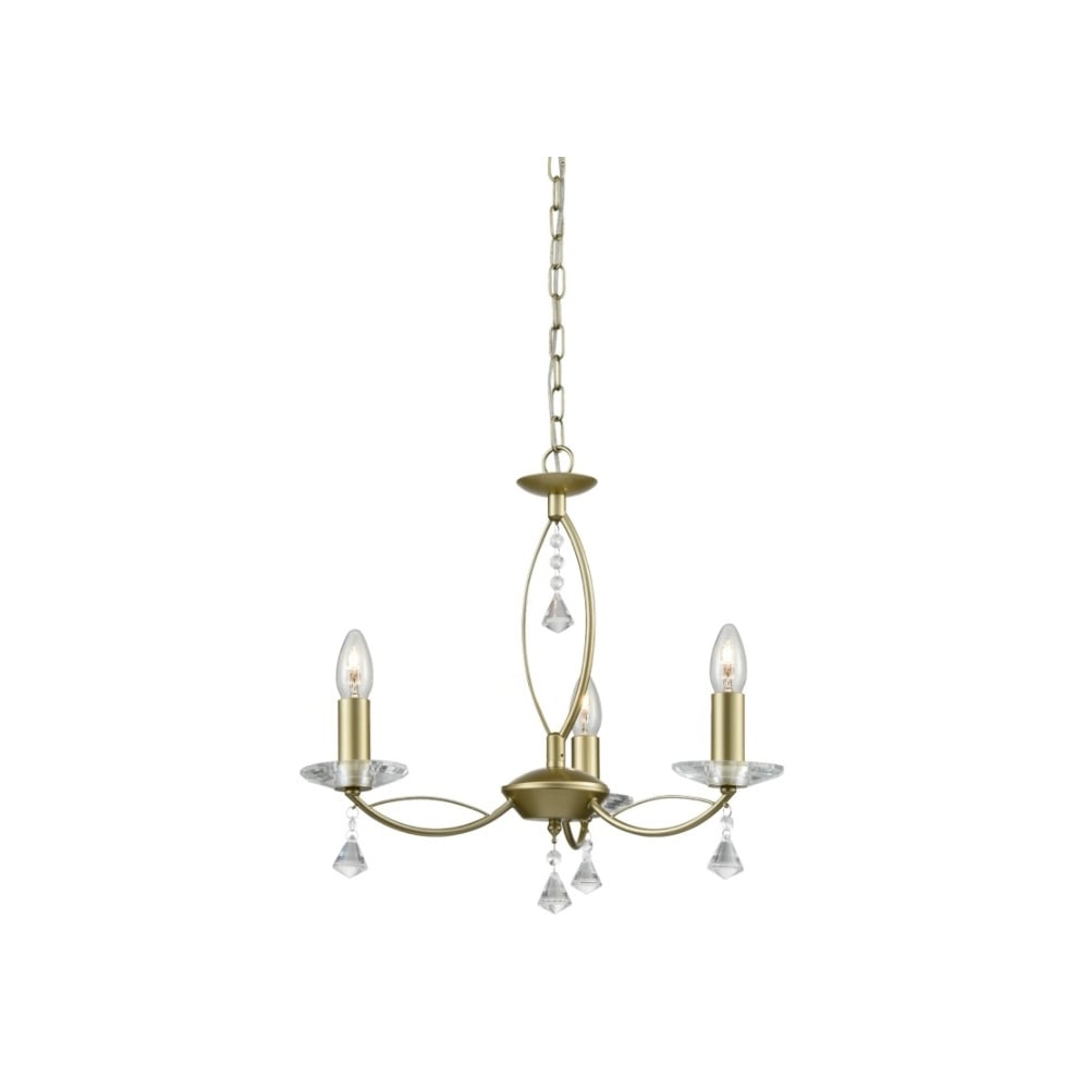 3 Light Duo Mount Ceiling Fitting In Matt Gold Finish FL2385-3