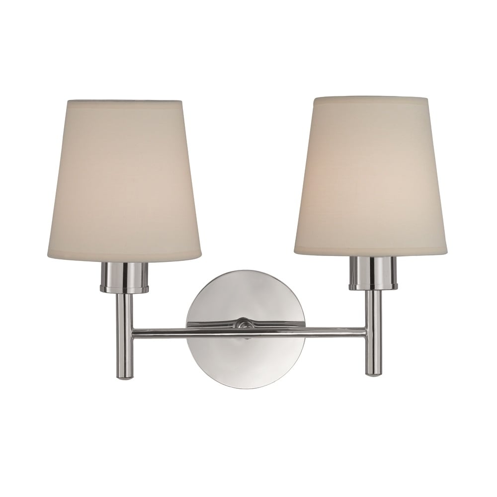 Twin Wall Light In Chrome Finish With Opal Glass Shades FL2126/2/991